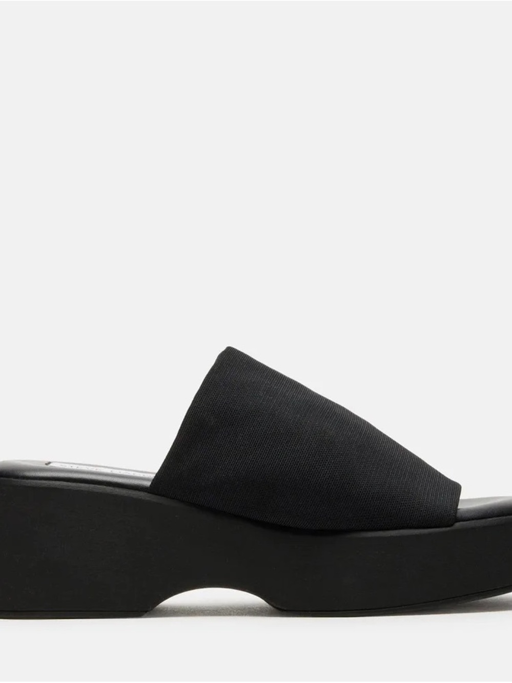 Steve Madden Black Platform Slide Mule
